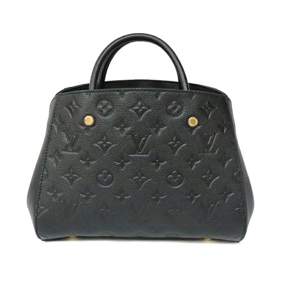 LOUIS VUITTON Montaigne Handbag Shoulder Bag Empreinte Leather Navy Blue